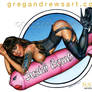 SUSHII BOMB Pinup Art Greg Andrews Fantasy Artist