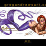 MEL sexy fantasy mermaid pinup art Greg Andrews