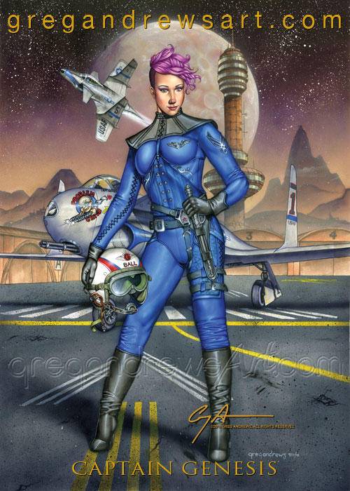 Captain Genesis Sexy Fanasy Scifi Anime Steampunk by badassartist on