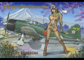 CHERRY BLOSSOM Warbird Pinup Greg Andrews Artist