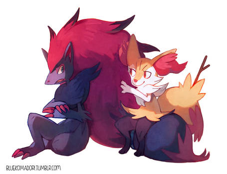 Zoroark and Braixen