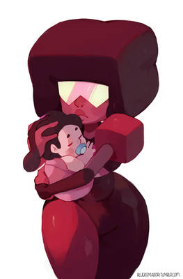 Garnet with baby Steven