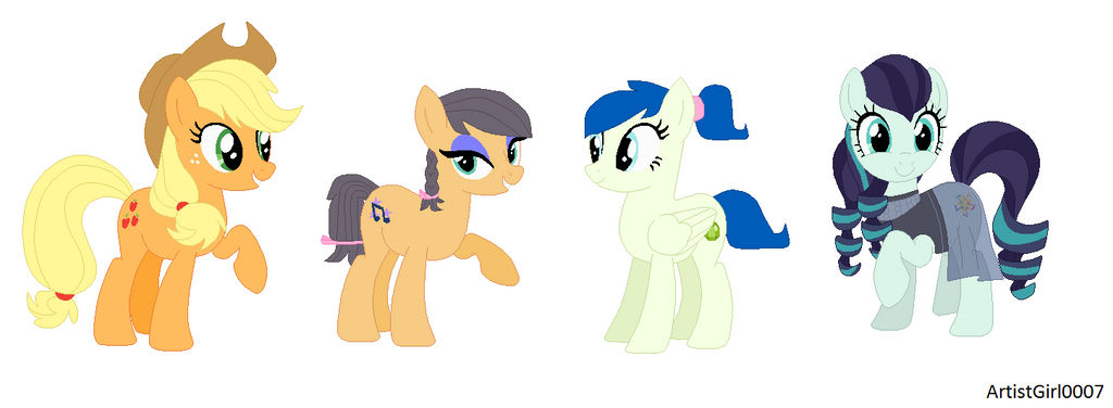 MLP Family- Rara and Applejack by ArtistGirl0007 on DeviantArt