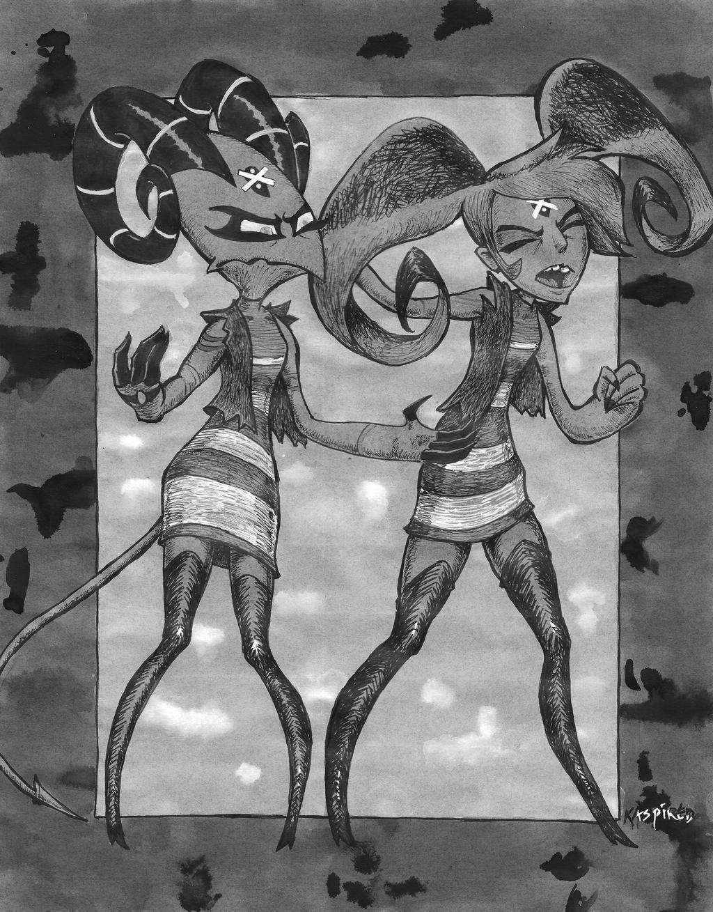 Barbs Body Barbs B and W by kaspired on DeviantArt