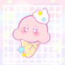 Ice Cream Kirby (acrylic keychain design)