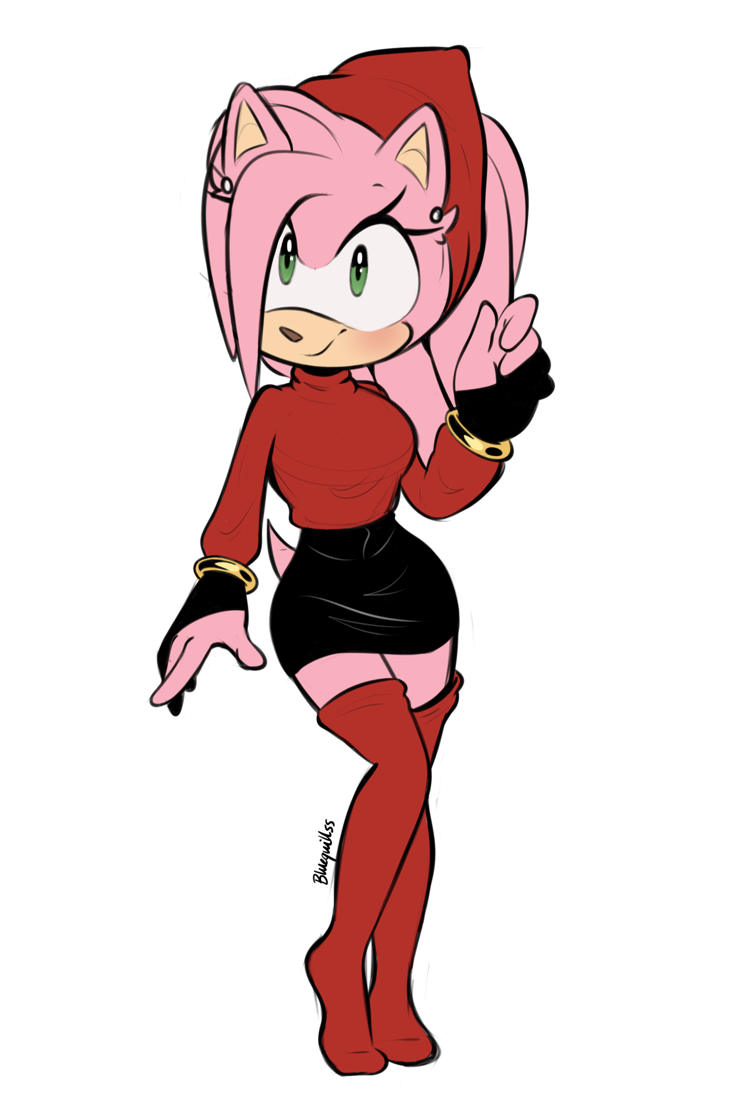 Amy First Design Rough Amy Rose design by lovelyquills on DeviantArt