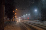 snowy road by yudjiko