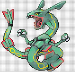 Rayquaza  Large  By Hama Girl-d55oe5k