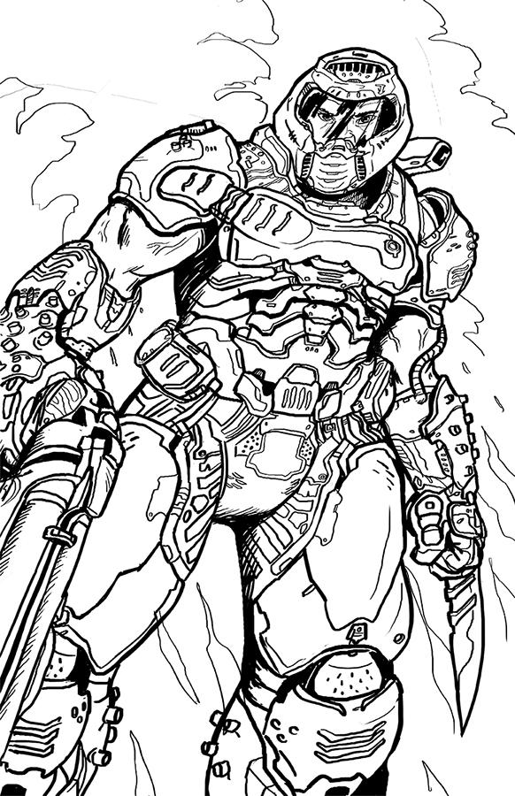 Doom Eternal Doomguy Lines by Radar6590 on DeviantArt