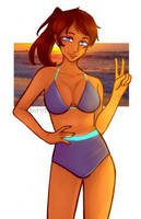 [VLD] Orange Sunset, Blue Bikini