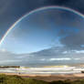 Rainbow on the coast  in Mar del Plata