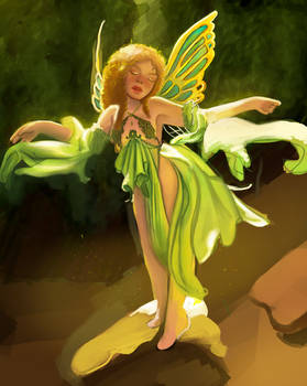 Forest fairy painting