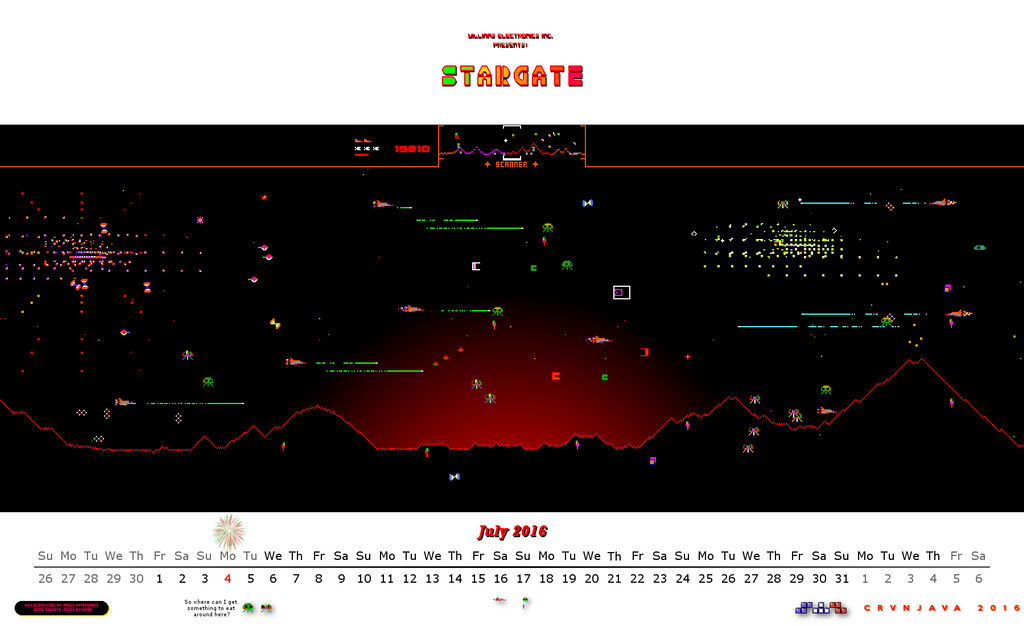 Stargate July 2016 Calendar by crvnjava67 on DeviantArt