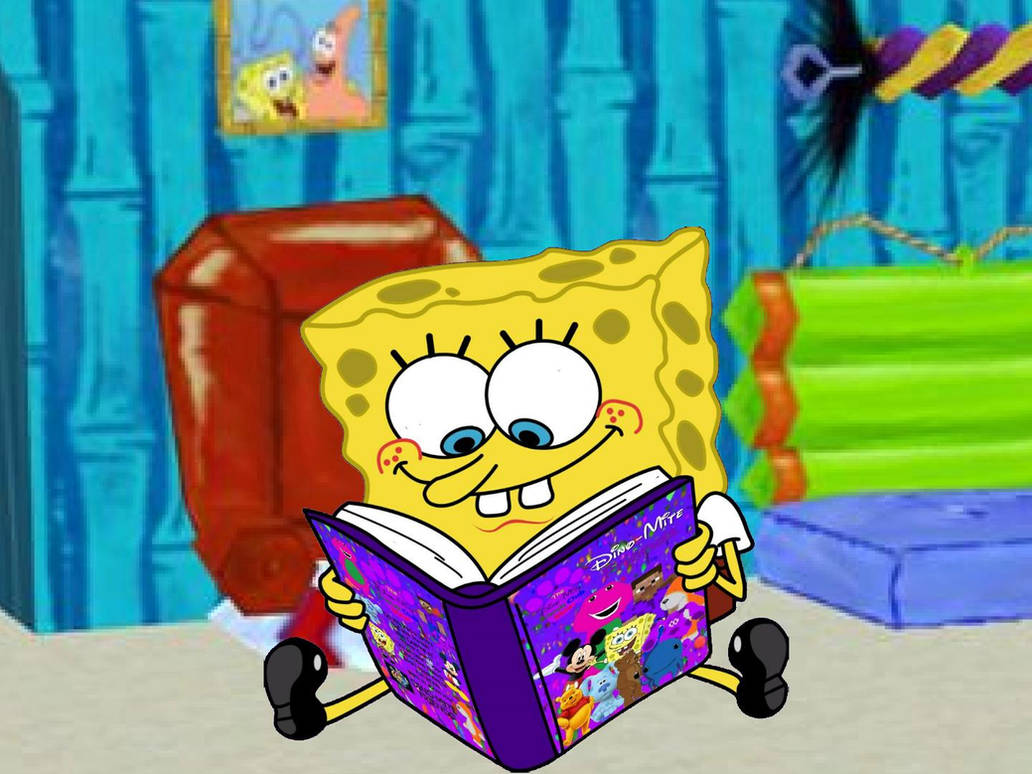 Spongebo Reading Spongebob is Reading Dino-Mite Friends Book 6 by brandontu1998 on ...