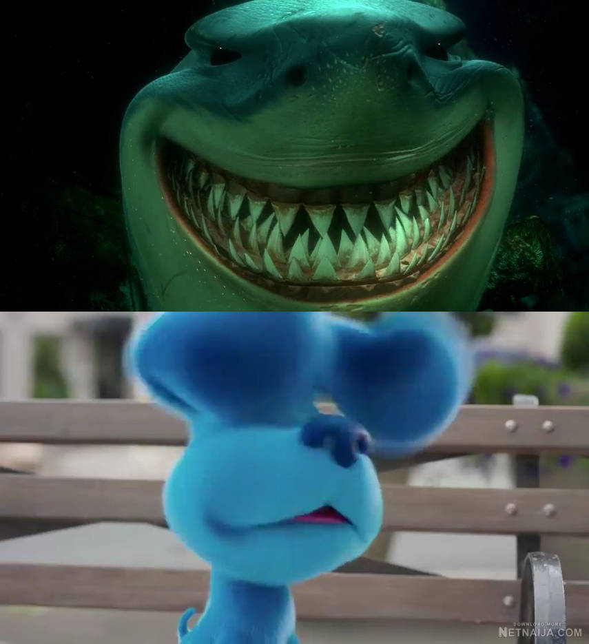 Bruce Scared Deviantart Blue is scared of Bruce the Shark by brandontu1998 on DeviantArt