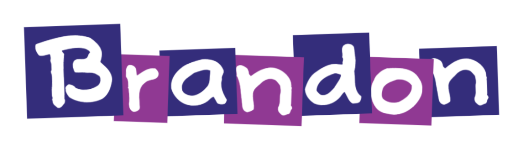 Brandon Lettering Brandon Logo (Editable Purple Rectangular Letter) by brandontu1998 on ...