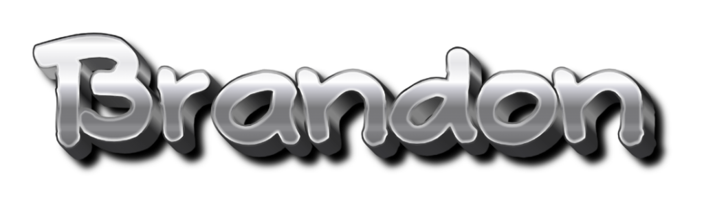 Brandonio Lettersbackground Brandon Logo (Silver Text) by brandontu1998 on DeviantArt