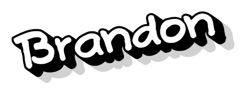 Brandonio Lettersbackground Brandon Logo (Simple 3D Black Text) by brandontu1998 on DeviantArt