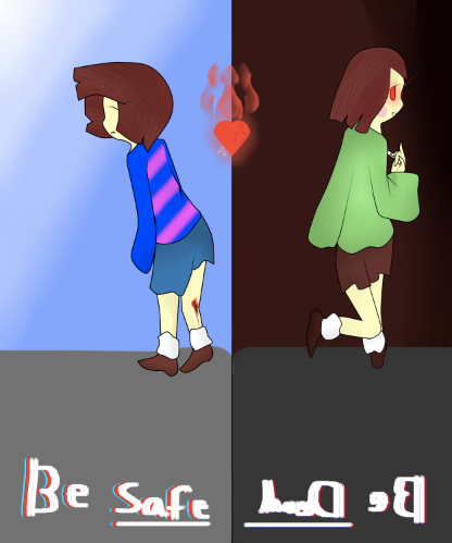 Undertale Frisk And Chara By N I K Z N E I L L On Deviantart