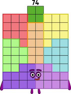 Numberblocks: 74 by ARTYNOTES242nd on DeviantArt