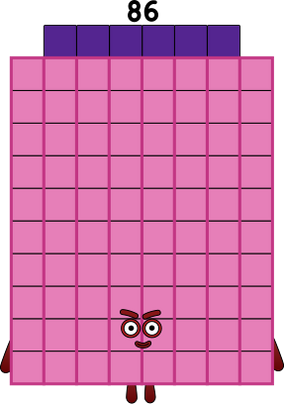 Number 86 Pattern Numberblocks: 86 by ARTYNOTES242nd on DeviantArt