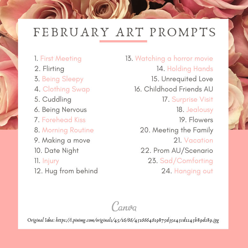February BNHA Art Prompts [CLOSED] by jayusdraws on DeviantArt