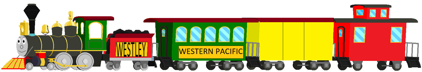Deviantart Train Engine Westley with consist (MLP rendition) by LeonardLeoLionheart on DeviantArt