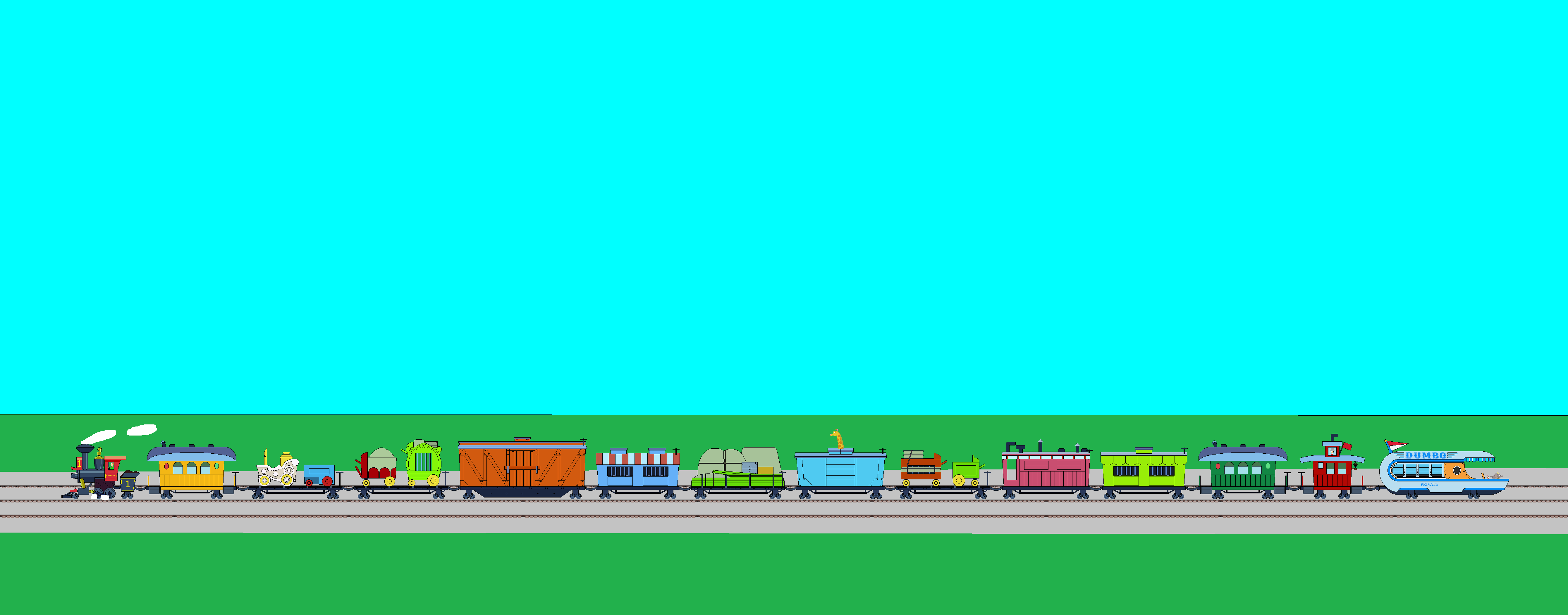 Casey Jr and the WDP circus train by LeonardLeoLionheart on DeviantArt
