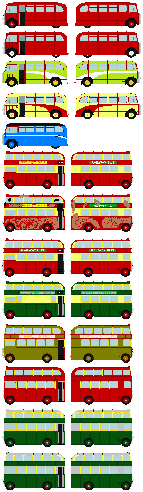 Buses sprites by LeonardLeoLionheart on DeviantArt