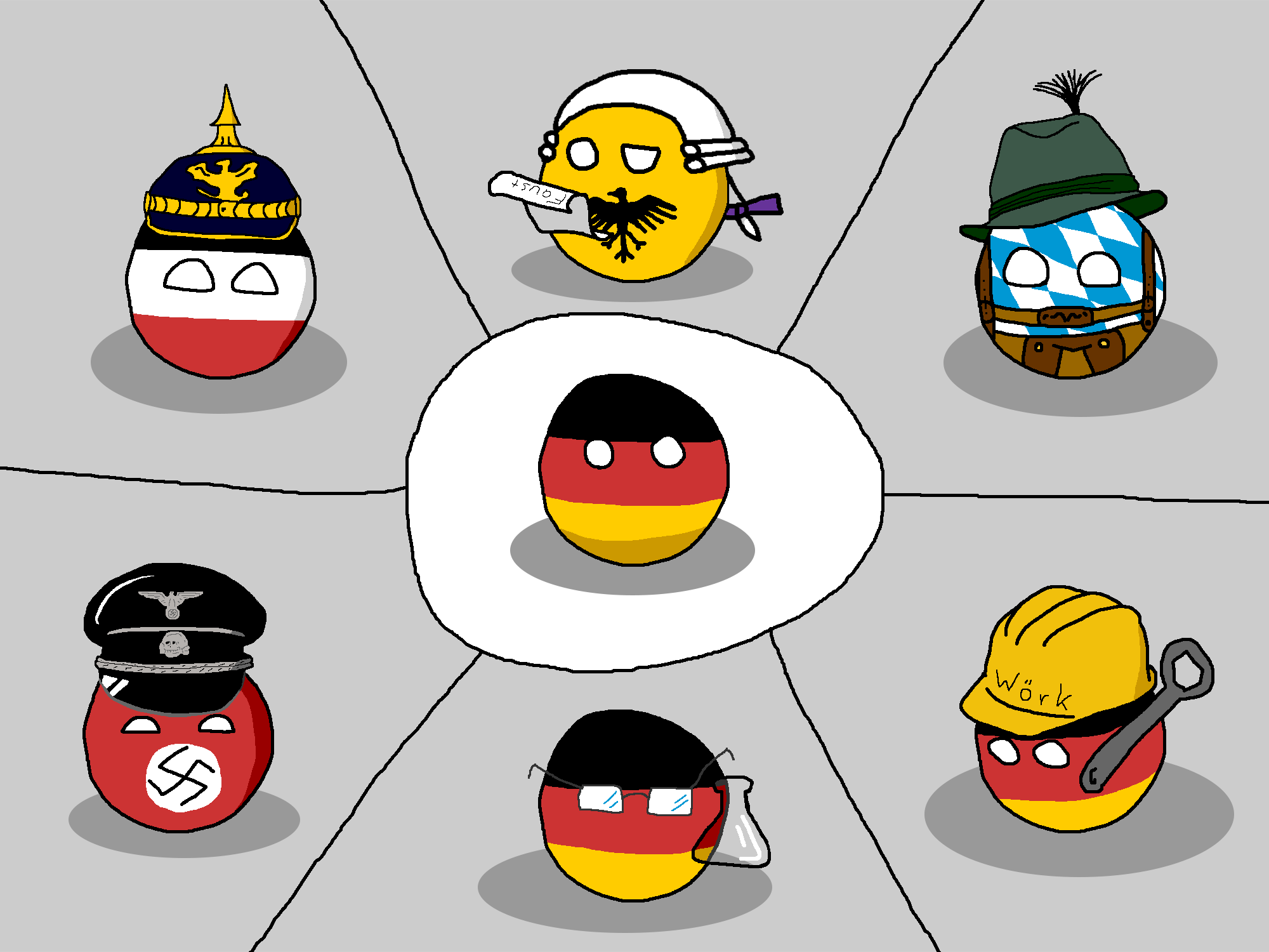 Countryball german stereotypes