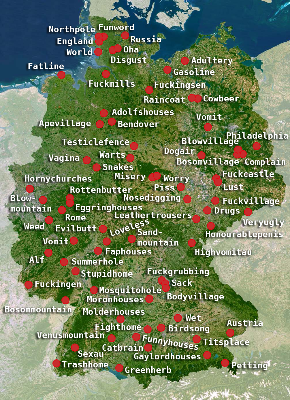 Funny names of german cities by Arminius1871 on DeviantArt