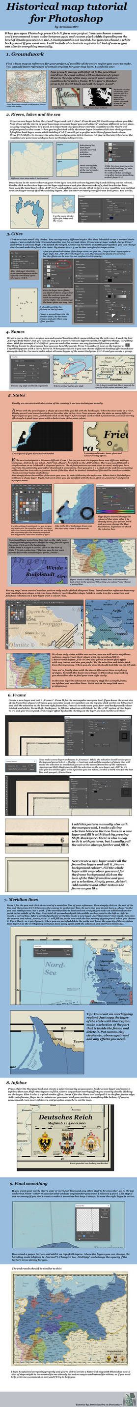 Historical Map Tutorial for Photoshop by Arminius1871