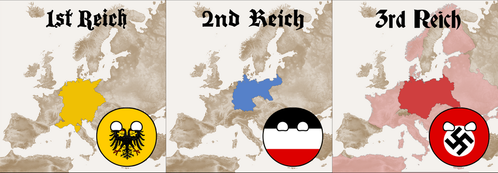 All Reichs as countryball by Arminius1871 on DeviantArt