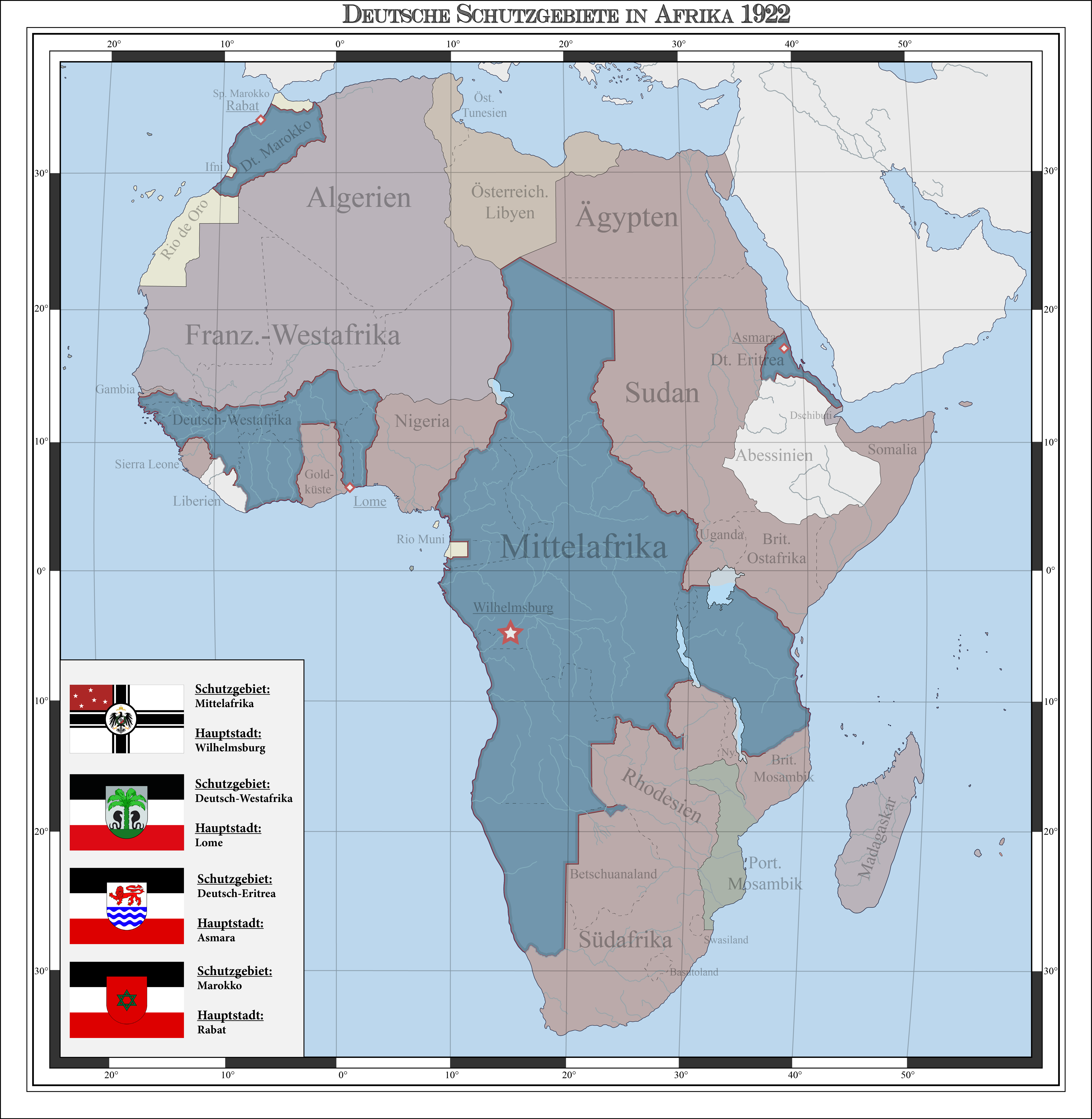  German  colonies in Africa  1922 alternate history by 