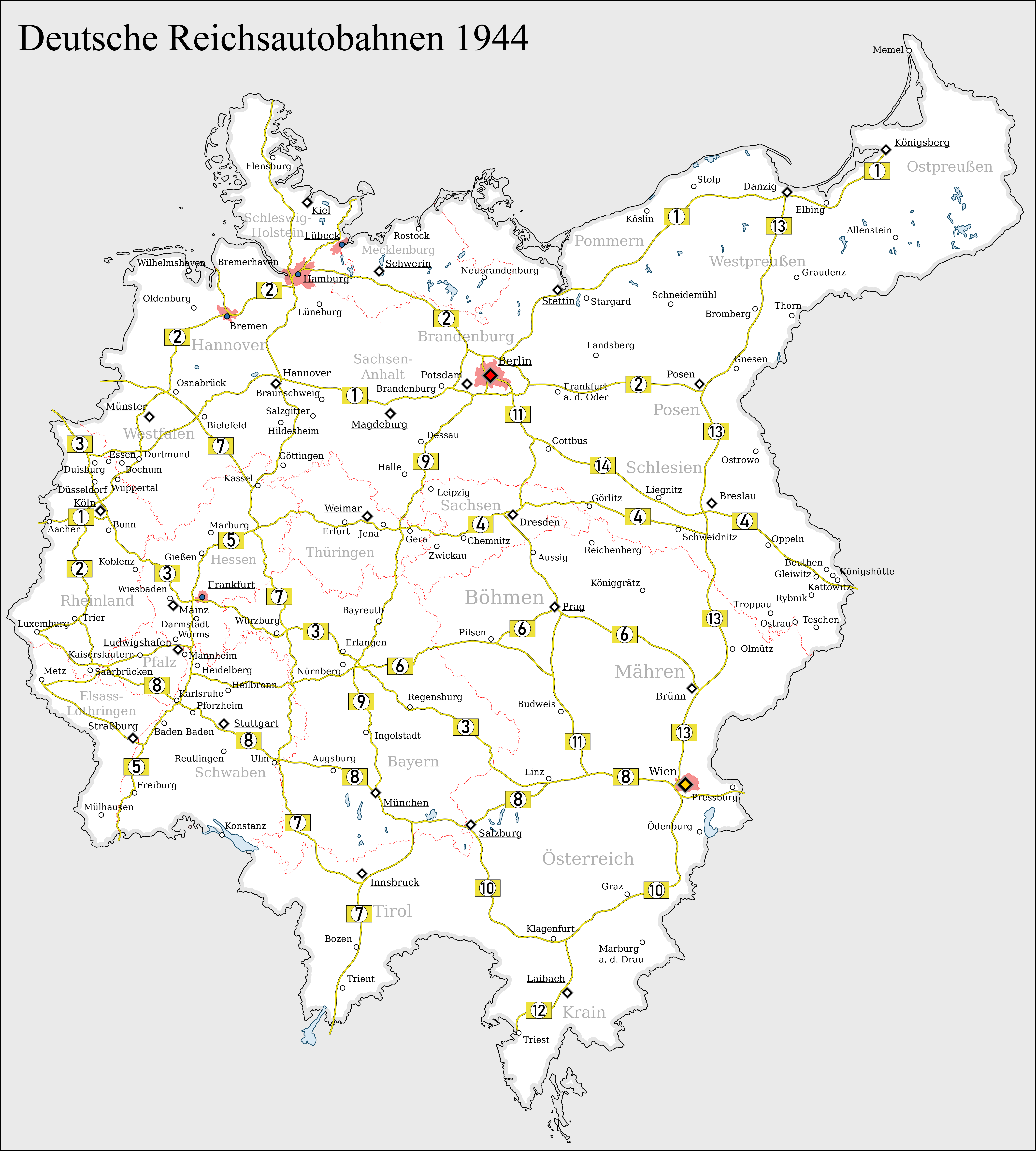 Greater Germany Autobahn Map by Arminius1871 on DeviantArt Greater Germany Autobahn Map by Arminius1871 on DeviantArt