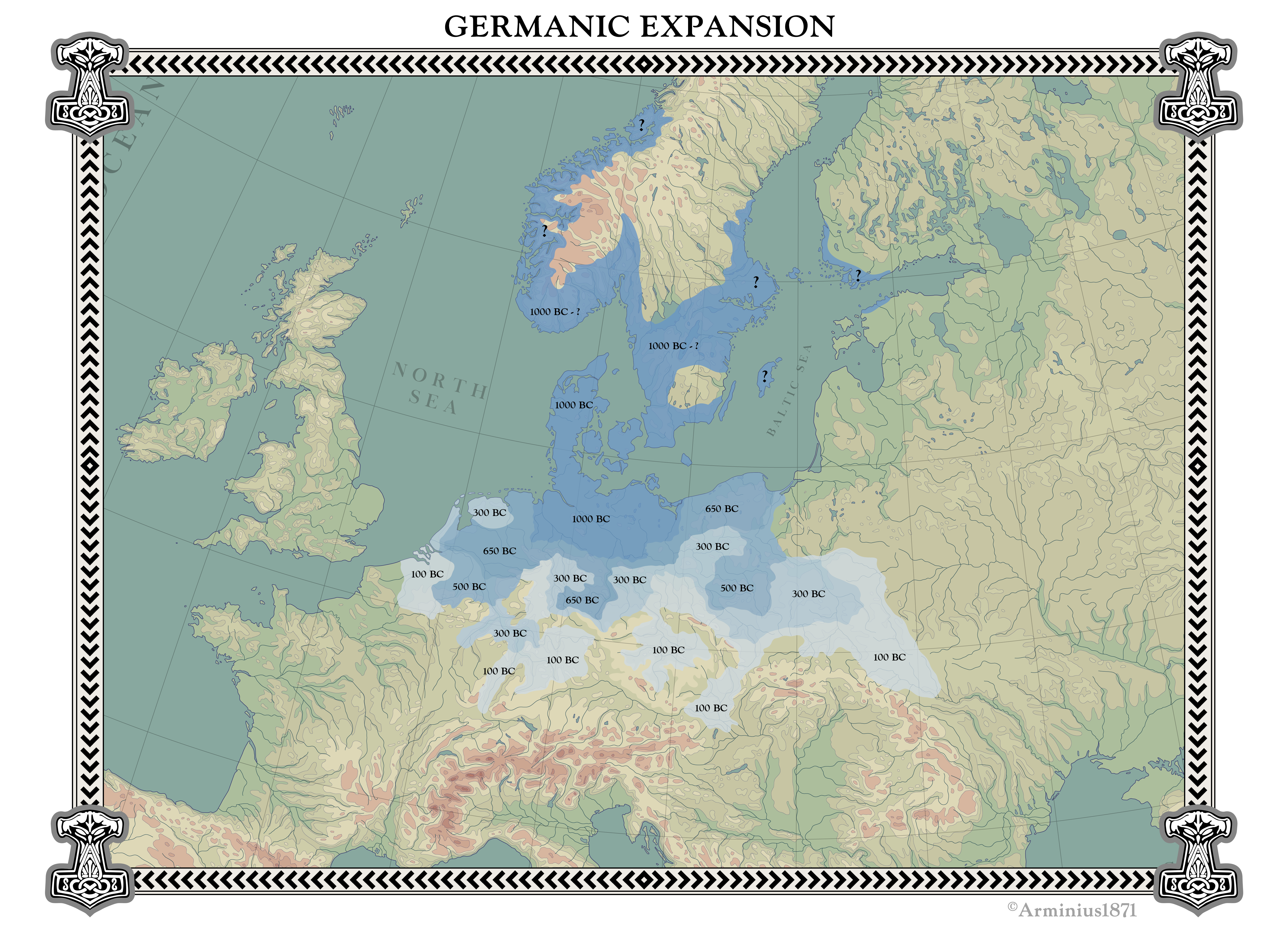 Germanic Sphere Germanic Expansion by Arminius1871 on DeviantArt