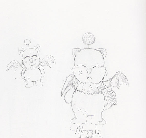 Moogle Sketch by Angelc0p on DeviantArt