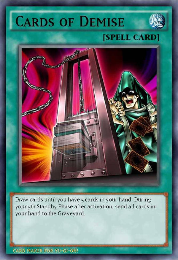 Yu-Gi-Oh! Custom Card: Cards of Demise by MetaKnight894 on DeviantArt