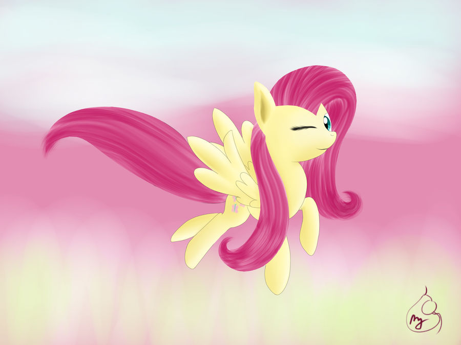 Pony Art Challenge: Day 3, Fluttershoi