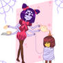 Muffet pours the cup of spiders on your head