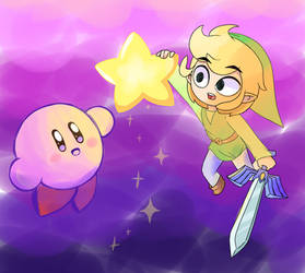 Kirby and toon link!!