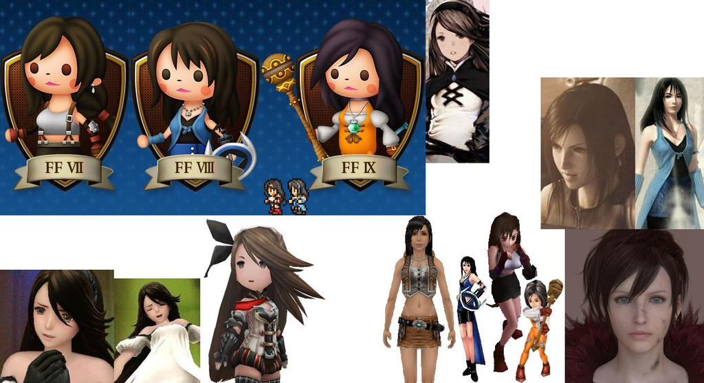 Dark Haired Girls of Final Fantasy