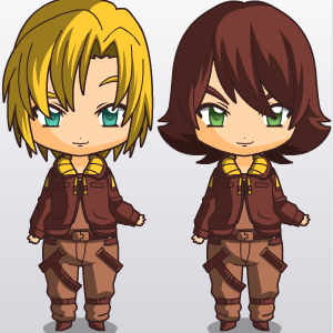 Chibi Starbuck and Apollo