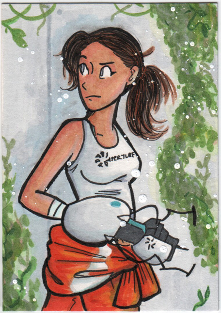 Chell ACEO Card