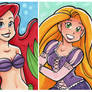 Ariel Rapunzel Jasmine