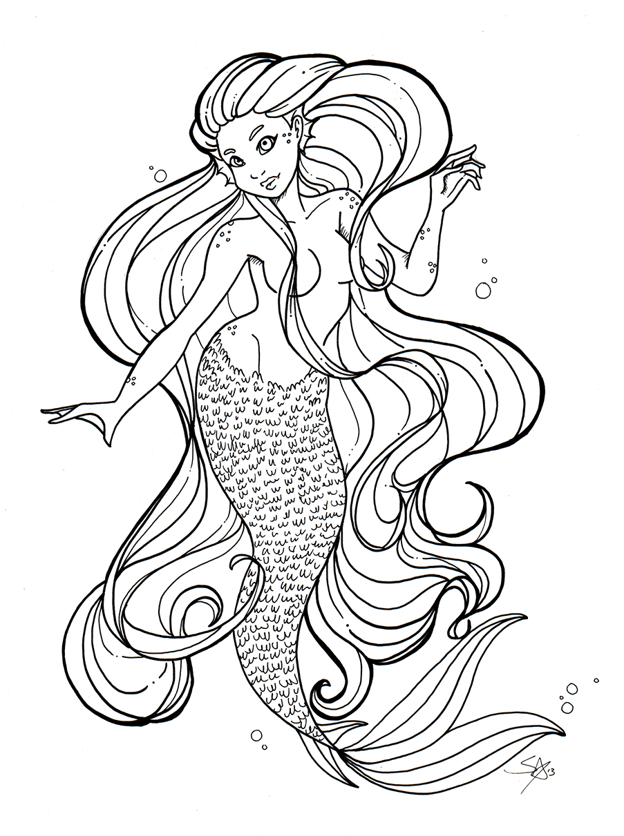 Inktober Mermaid