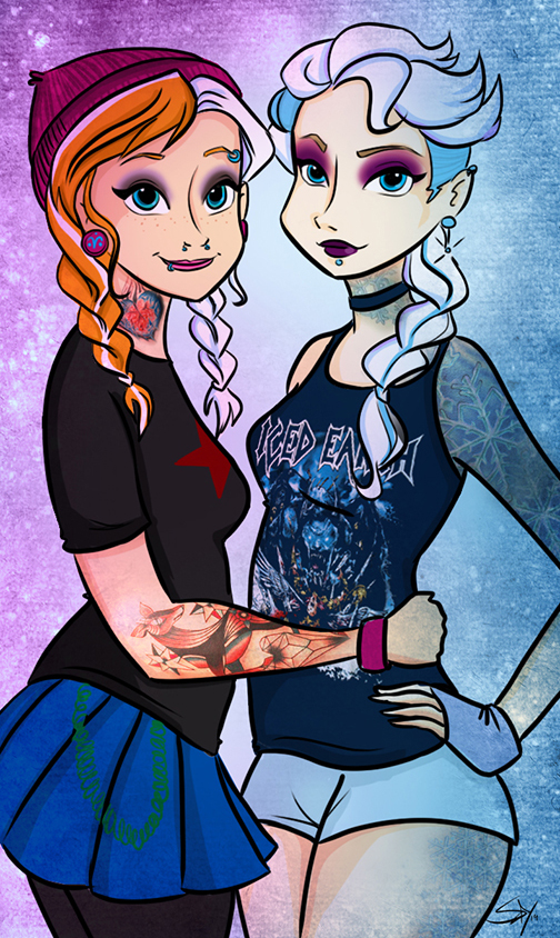 Frozen Metal Girls Commission