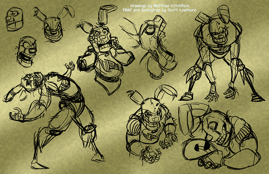 Spring Trap Reference Drawing Springtrap concepts 02 - 3-23-15 by Mattartist25 on DeviantArt