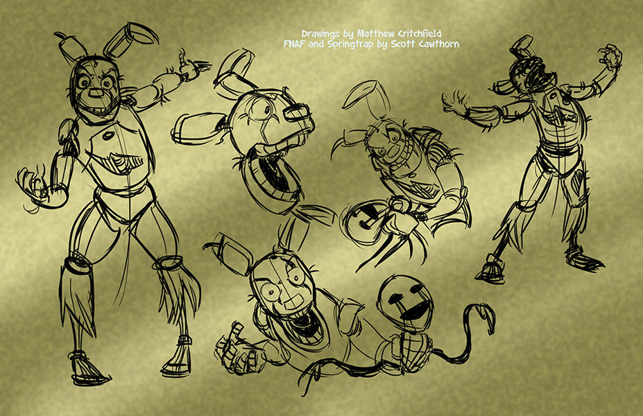 Evolution Spring Trap Deviantart Springtrap concepts 01 - 3-23-15 by Mattartist25 on DeviantArt