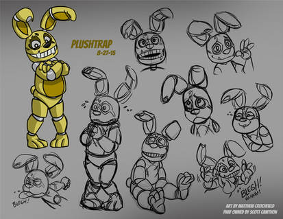 FNAF - Plushtrap Sketches 01 - 8-27-15